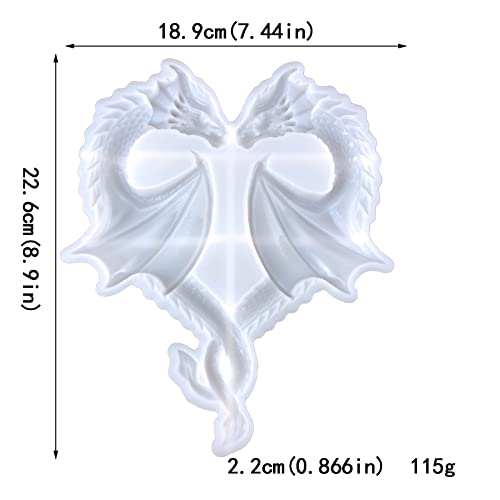 3D Love Heart Dragon Animal Silicone Molds,Large Chocolate Kitchen Baking Cake Decorating Epoxy Resin Molds Diy Resin Casting For Wall Hanging Door Desktop,Cabinets Gifts Home Office Art Decor #TOP5