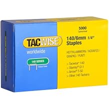 دبابيس احترافية من سلسلة Tacwise 0340 140 بسلك مسطح مقاس 1/4 بوصة، عبوة من 5000 قطعة 0340