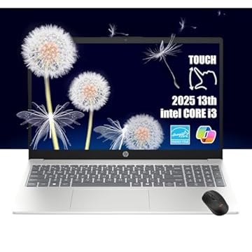 HP Laptop com tela sensível ao toque HD de 15,6 polegadas | Intel Core i3-1315U | 8 GB de RAM, SSD PCIe de 256 GB | Webcam | HDMI | Teclado numérico | Wi-Fi 6 | Windows 11 Home | Pacote com mouse sem