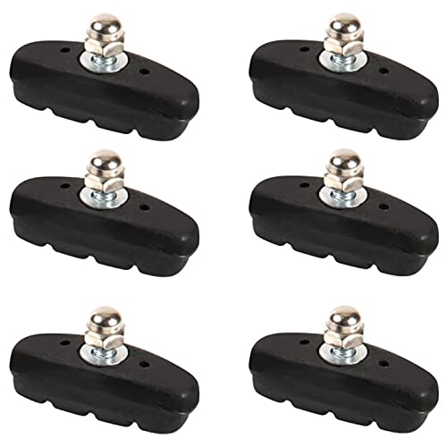 YAIYEFU Set di 3 paia di pastiglie per freni a V, per bici da strada, mountain bike, con dado esagonale e spessori, 50 mm