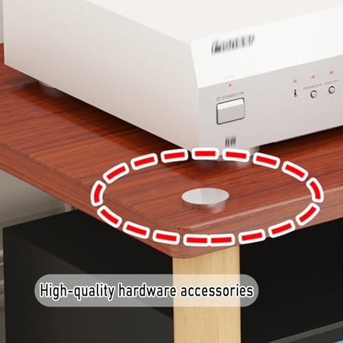 Support audio multimédia AV à 4 niveaux et rangement ouvert blanc - 5