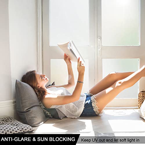 White Frosted Window Film Self Adhesive Roll 115 X 300cm, Shackcom Privacy Film for Glass Windows Static Cling with No Glue Removable Opaque Window Film Anti UV Heat Control for Home Office & Bathroom - Cosy Home Interiors White Frosted Window Film Self Adhesive Roll 115 X 300cm, Shackcom Privacy Film for Glass Windows Static Cling with No Glue Removable Opaque Window Film Anti UV Heat Control for Home Office & Bathroom - Image 4