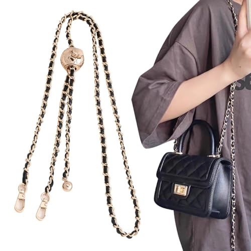 Image of Jiesinlov Purse Chain Adjustable Shoulder Strap with Small Metal Ball Replacement Transformation Crossbody Handbag