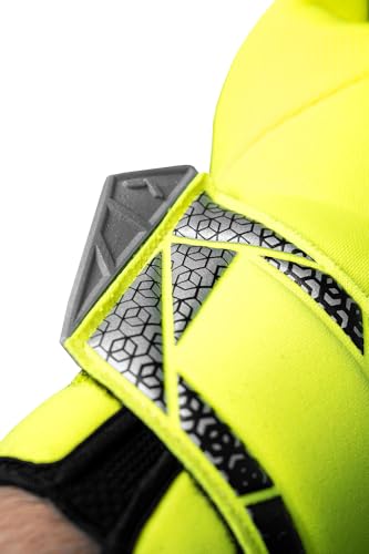 Reusch Attrakt Fusion Guardian Goalkeeper Gloves, Safety Yellow/Silver/Black, Size 8