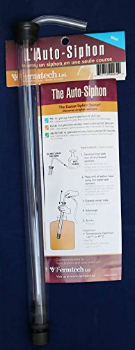 fermtech - auto siphon mini with 6 ft of food safe tubing amp clamp - easy home brewing winemaking kit complete system for beer wine liquid transfer amp fermentation tools - perfect for small batches