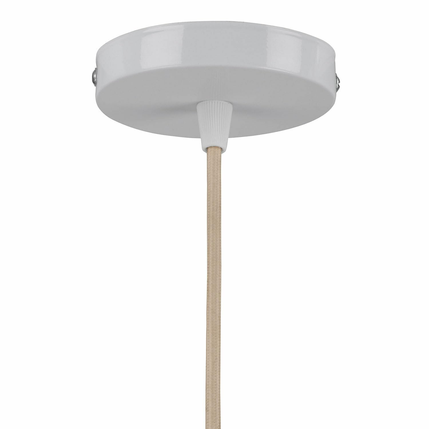 Loberon Ljosna Lampada a Sospensione - Paralume dal Look retrò - Luce piacevolmente Calda, Crema