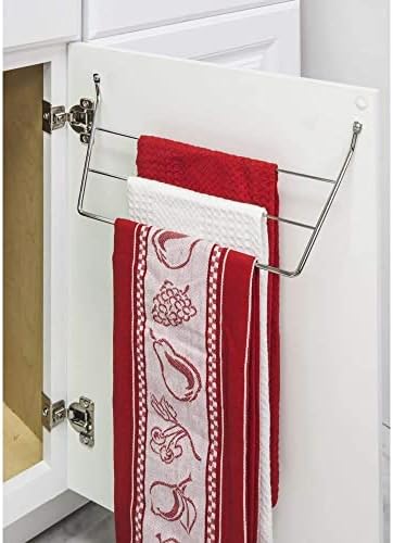 Hardware Resources Door Mount 3-Tier Dishcloth Rack, Chrome