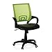 Produktbild hjh OFFICE 650445 Bürostuhl Visto NET Kunstleder Schwarz/Grün Home-Office Drehstuhl mit Netzrücken, höhenverstellbar