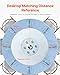 VEVOR 40 in Glass Lazy Susan Turntable, Tempered Glass Dining Table Centerpiece with 6 Rotating Wheels, 360° Smooth and Silent Spin Tabletop Rotating Tray, for Family Gatherings, Banquets & Weddings