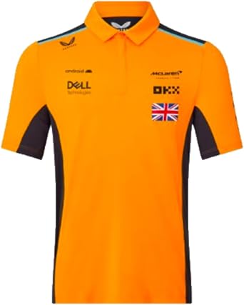 McLaren F1 Mens 2023 Lando Norris Team Drivers Polo - Papaya, Small, Orange