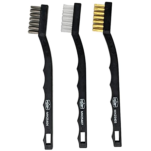 Image of Wire Scratch Brush Set with Plastic Handles (Made in USA)