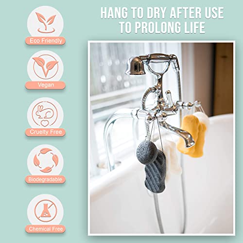 PureSOL - Spugna Konjac al carbone attivo, spugna