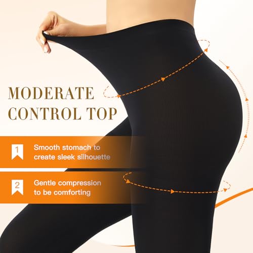 MANZI Super Opaque Tights for Women with Control-Top Blackout 2 Pairs3