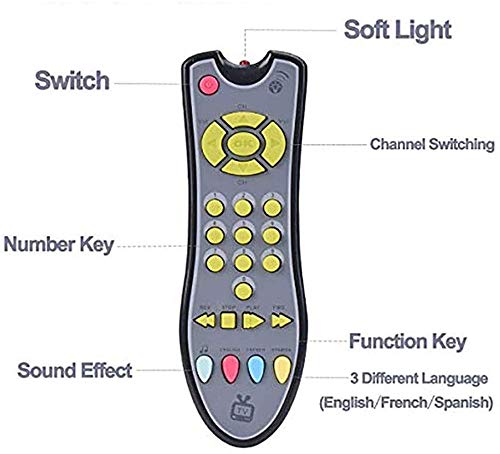 image for DUDU TV Remote Control Toy/Musical Play with Light and Sound/for 6 Mon