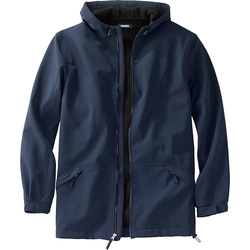 Image of KingSize Men's Big & Tall Fleece-Lined Slicker Rain Coat