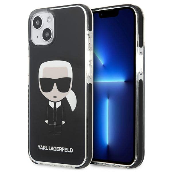 Karl Lagerfeld KLHCP13STPEIKK Coque de Protection pour iPhone 13 Mini 5,4" Noir