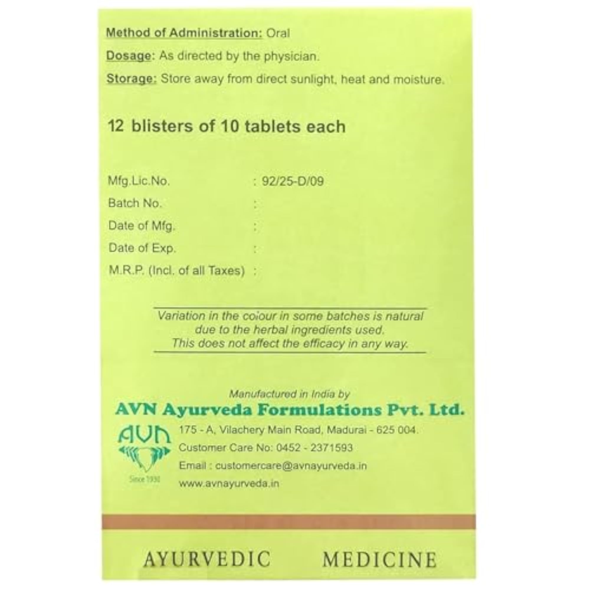 AVN Prostilon Tablets Herbal Supplement