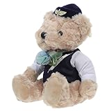 Utilisation polyvalente : vous pouvez placer cette peluche sur le lit, le canapé, la table ou le sol comme décoration. peluche ours pilote, peluche ours pilote