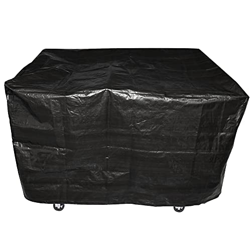 Ram® Black Large BBQ Cover Large Wagon Trolley Oil Barrel BBQ Barbecue Garden Protection Waterproof Cover 115CM X 65CM X 65CM