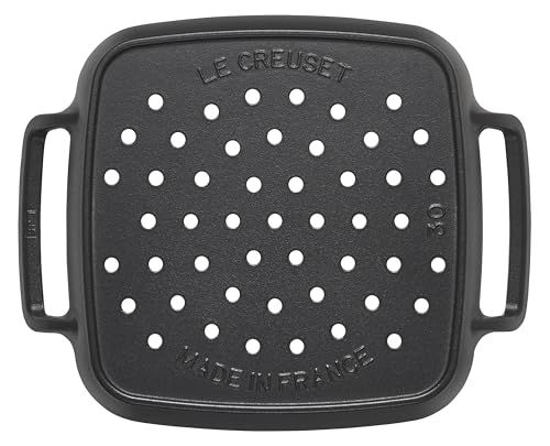 Image of Le Creuset Enameled Cast Iron Square Grill Basket, 12 inch