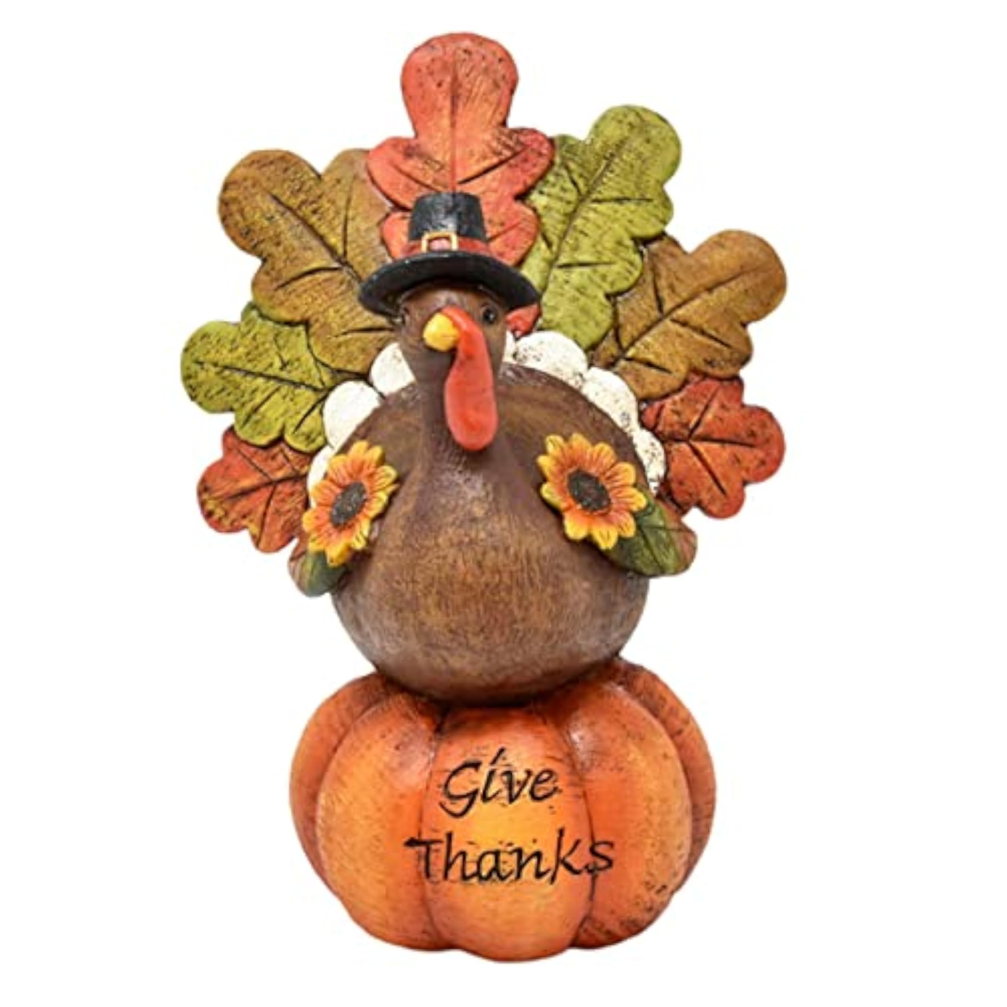 Thanksgiving Turkey Pumpkin Plaque for Kitchen Table Centerpieces