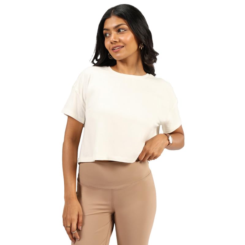 Image of BlissClub Women's Cotton Solid Regular Fit Tshirt