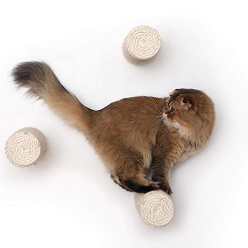 Rascador flotante de sisal para gatos, montaje en pared miniatura 5