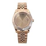 Gladiaond 1 cassa for orologio curva scanalata da 39 mm, in zaffiro, impermeabile, for Miyota8215, quadrante 28,5, cinturino Oyster in acciaio 316L(Wuzhu belt 3)