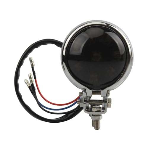 VTAIEX Luci per motociclette Per Harley Per Cafe Racer Universale Motociclo Freno Posteriore Fanale Stop(Black)
