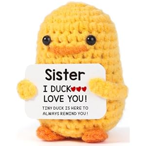 MBL Sister Gifts for Birthday Mothers Day – Handmade Funny Cute Small Duck Present for Sisters Sis Big Little Sister Graduation Christmas Stocking Stuffers