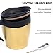 10 oz Stainless Steel Insulated Coffee Mug with Handle, Double Wall Vacuum Tumbler Cup Include Lid Insulated, Travel Mugs for Hot & Cold Drinks (Champagne gold)