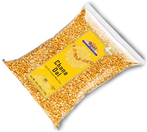 Rani Chana Dal (Split Desi Chickpeas without skin) 64oz (4lbs) 1.81kg Bulk ~ All Natural | Gluten Friendly | NON-GMO | Kosher | Vegan | Indian Origin