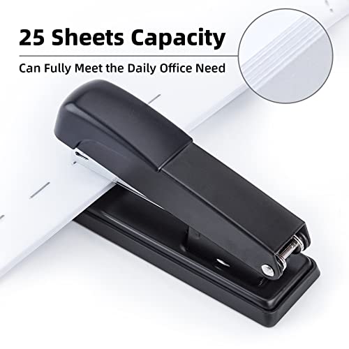 Ezwork Stapler, 20-50 Sheets Capacity With Staples And Staple Remover Set, Desk Stapler Office Staplers (Black-2, 25 Sheet) #TOP1