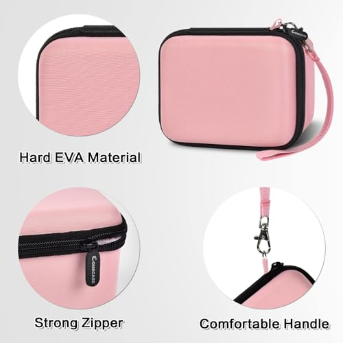 Vlogging Camera Case Compatible with SuperiorTek/for VETEK/for VJIANGER/for OIEXI 4K 48MP Digital Cameras for Youtube, Pink, Storage