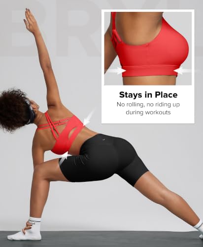 BRXL Red Sports Bra for Women with Sewn in Pads Adjustable Strappy Back - image 5