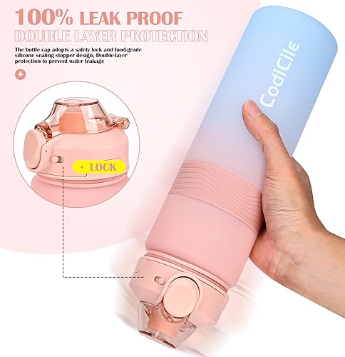 CodiCile Water Bottle, BPA Free 1l Water Bottle Leak Proof Drinks Bottle, Large Sports Bottle Great for Gym School - Image 4