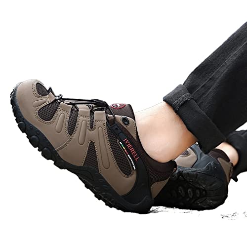 Desert Shoes Hiking Shoes Autumn and Winter Hiking Shoes Lightly Low-Hand Men's Shoes Used to Protect Your feet (Color : Brown, Size : 7.5)