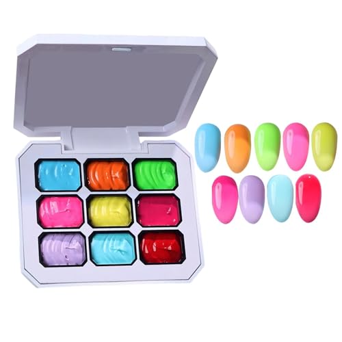 Kit de gel de uñas – Juego de pintura de alta pigmentación, herramienta portátil de de belleza | Multisombra Artistic Nail Enhancement Medio, aplicación de equipo de peinado para uso doméstico