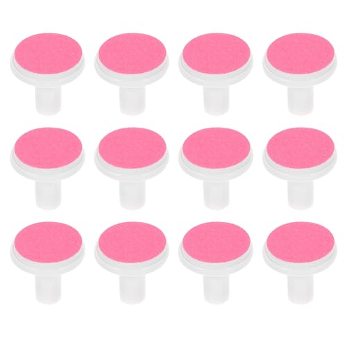 POPETPOP Baby Nail File Replacement Pads : 12Pcs Baby Nail File Replacement Heads for Infant from 1 to 6 Months, Fit for Standard Electric Kid Trimmer, 0.71X0.71X0.71in (Red)