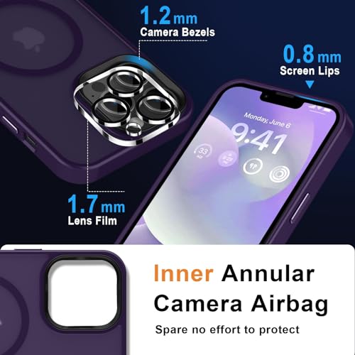 Image of MOCCA Magnetic Shockproof for iPhone 12 Pro Max Case,Deep Purple