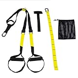 【SUPER STARKE UND LANGLEBIGE TRAININGSGURTE】 Diese Fitnessgurte bestehen aus Polyester hoher Dichte, bequemen und rutschfesten Gummigriffen, exklusiven Karabinerhaken und haltbaren und sicher genähten Nähten. Dieses Resistance Strap Kit hält den höchsten Arbeitsgrößen (bis zu 500 kg) stand. So können diese Trainingsgurte Ihr Gewicht für viele verschiedene Workouts tragen. Sie können sogar Klimmzüge machen, ohne sich Sorgen zu machen.