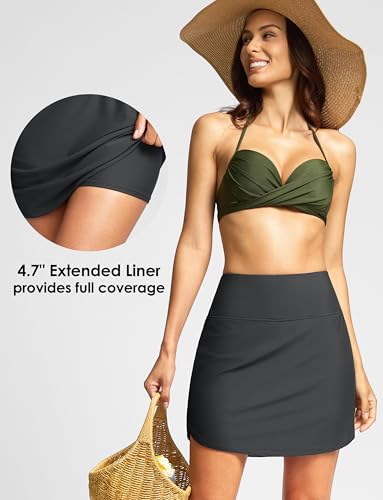 Image of Viodia Women's 18 inch /20 inch Long Swim Skirt High Waisted Modest Swimsuits Skirt Bathing Suit Tummy Control Swim Bottoms