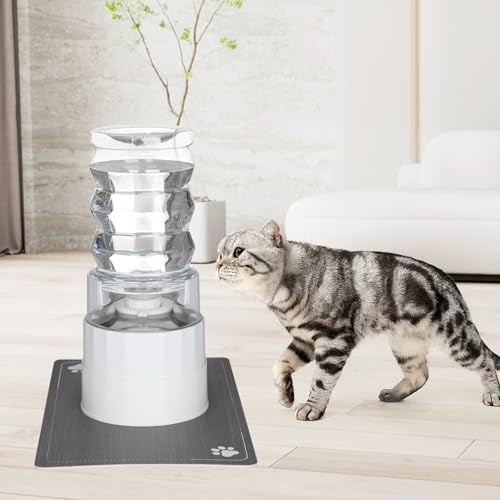 RIZZARI Bebedouro automático para animais de estimação, dispensador de água com base elevada para ga