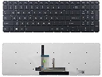 New US Backlit Keyboard (Without Frame) Replacement for Toshiba Satellite S55-C5138 S55-C5162 S55-C5214S S55-C5260 S55-C5262 S55-C5274 S55-C5248 S55-C5363 S55-C5364 S55-C5247 S55-C5161 S55-C5360