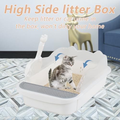 Caja de arena para gatos Mediana Morcte con pala blanca miniatura 4