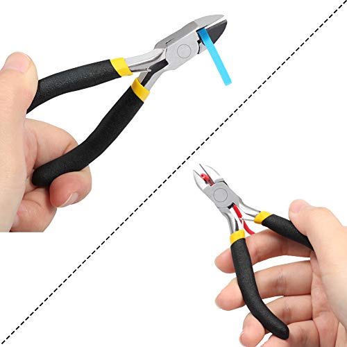 Image of Diagonal Cutting Pliers 4 Inch Mini Diagonal Nippers Beading Pliers for Jewelry Making Precision Handcraft DIY Hand Tool