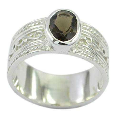 Bague en argent 925 quartz fumé RIYO le chic intemporel d'un bijou de créateur