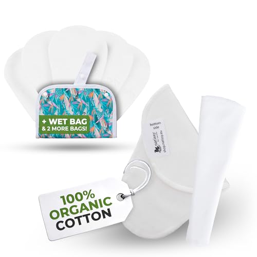 Image of Organic Cotton Reusable Panty Liners for Women & Teens (Thong 7-Pack) - 100% Breathable & High-Temp Washable Cloth Panty Liners for Vaginal Discharge only - Gentle on Skin, Stay Fresh & Dry Daily