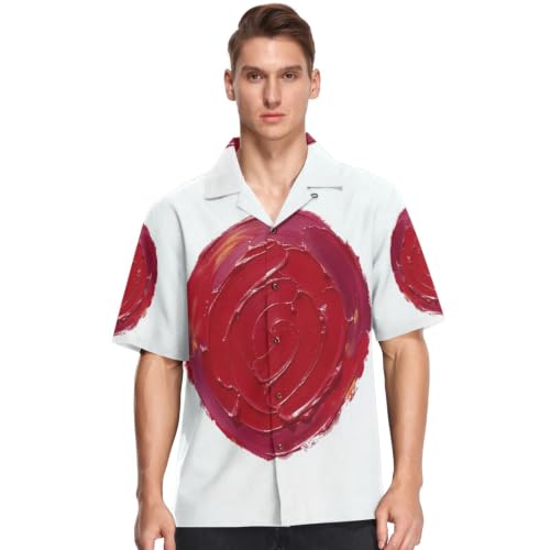 Chemise hawaïenne imprimé drapeau japonais, manches courtes légères
