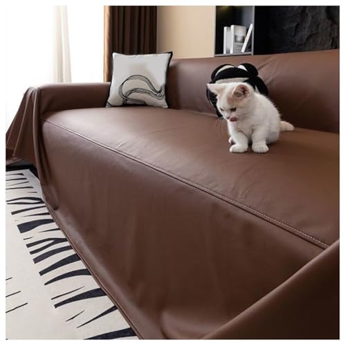 YUEZHONG Housse De Canapé en Cuir Synthétique De Qualité Supérieure, Imperméable, for Canapé Sectionnel, Protection De Meubles, for Chiens Et Chats(Dark...